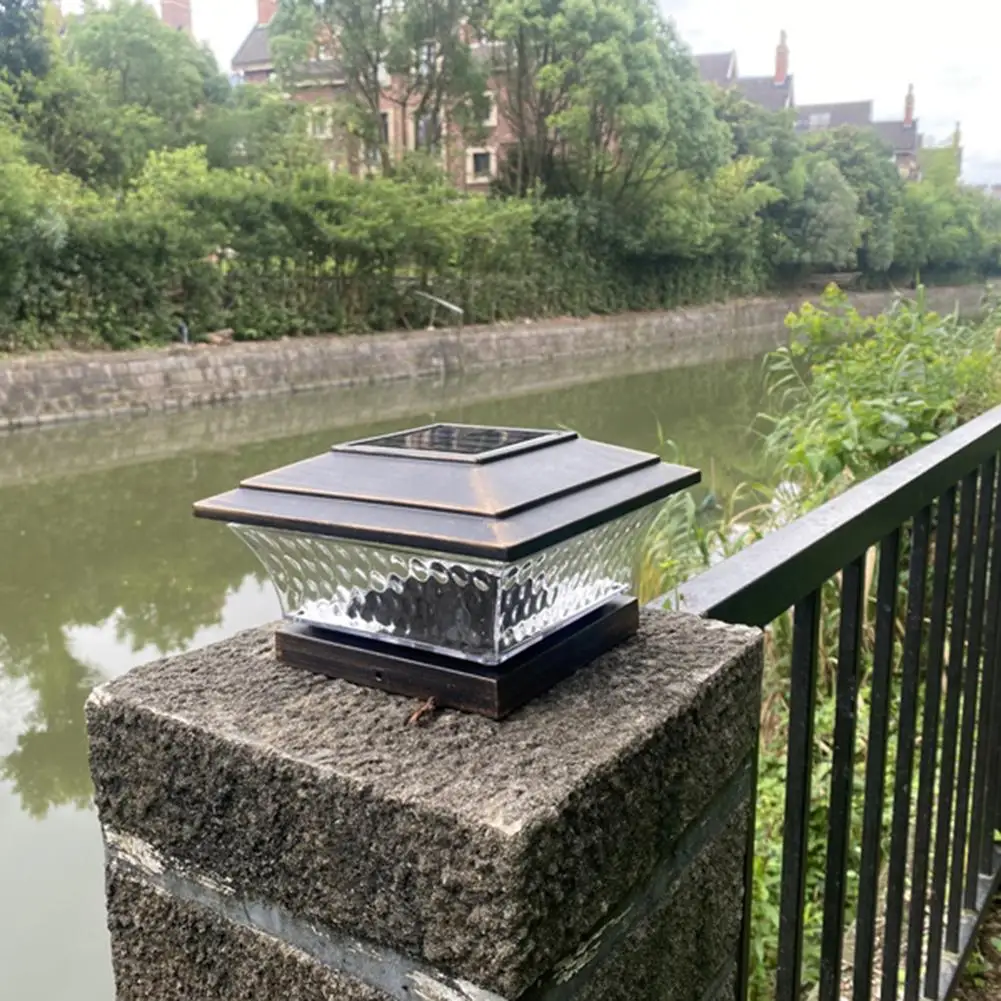 Solar Light Column Fence Landscape Lamp Waterproof Solar Post Cap Light Patio Fence Gate Street Lamp for House Gate Patio Garden