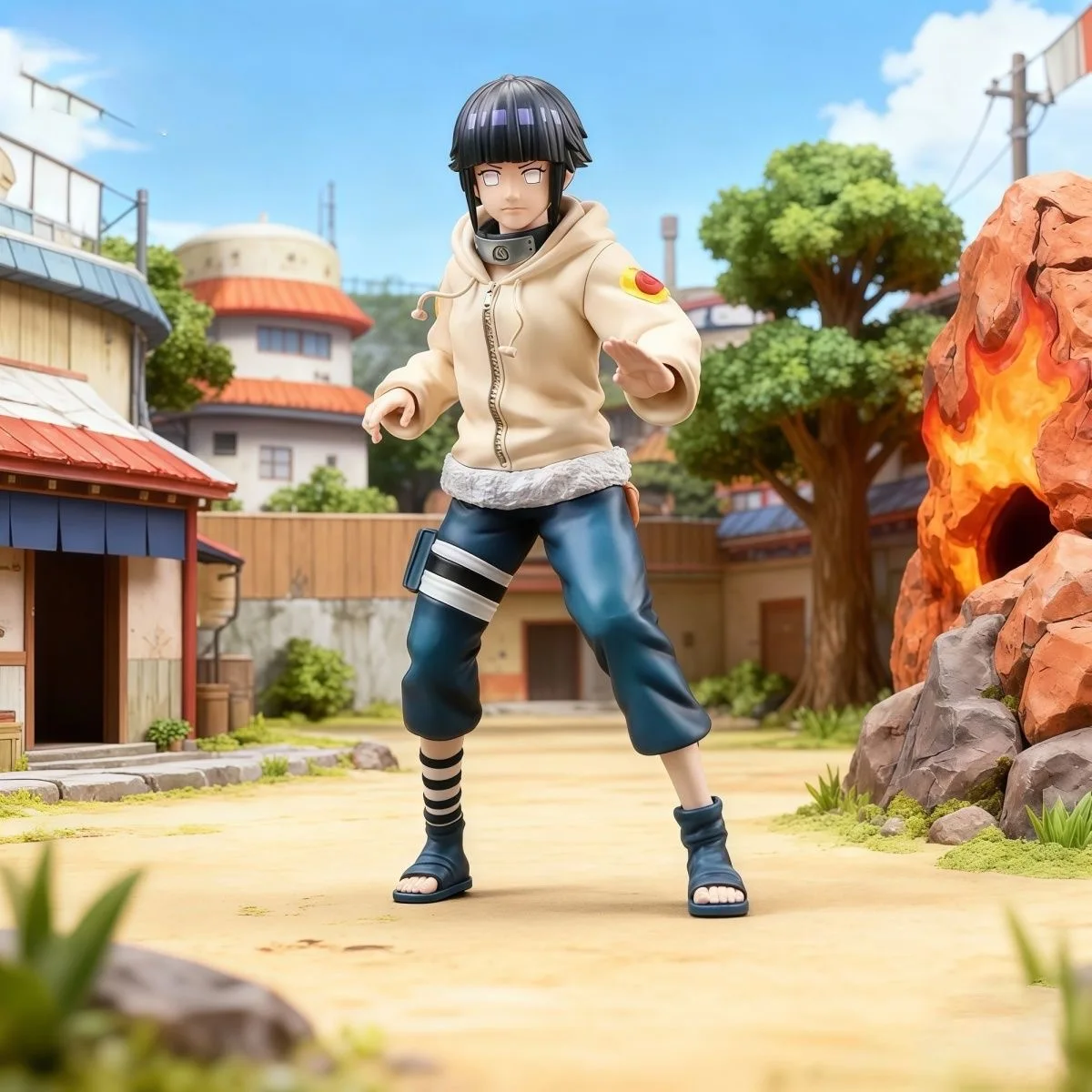 Naruto Childhood Hinata Naruto Wife High Quality Edition Anime Peripheral Handmade Model Play Birthday Gift for Students