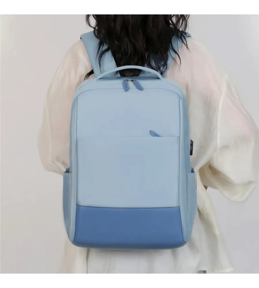 Two-tone Commuter Backpack A Unique Pick for Office Runs City Travel and High School Life