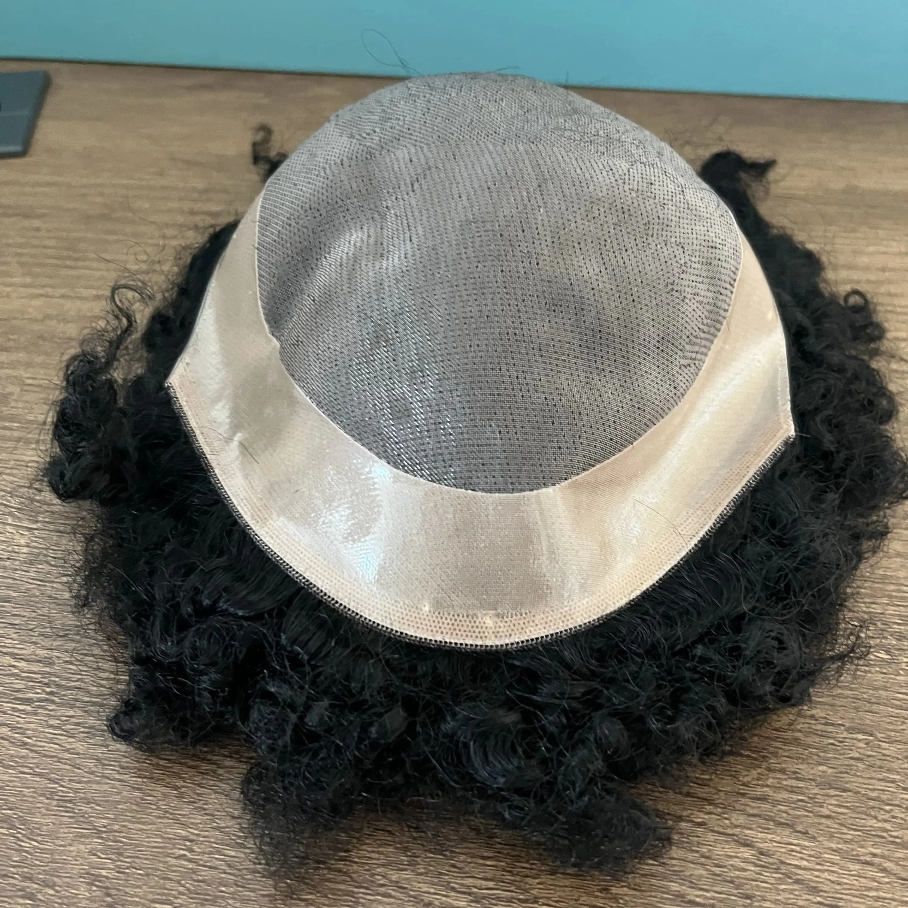 شعر مستعار رجالي ناعم وجيد التهوية من مادة Npu Bond # 1 # 1ب # 2 # 3 # 4 أسود بني 6 مم 8 مم 10 مم شعر مستعار للرجال الأمريكيين من أصل أفريقي