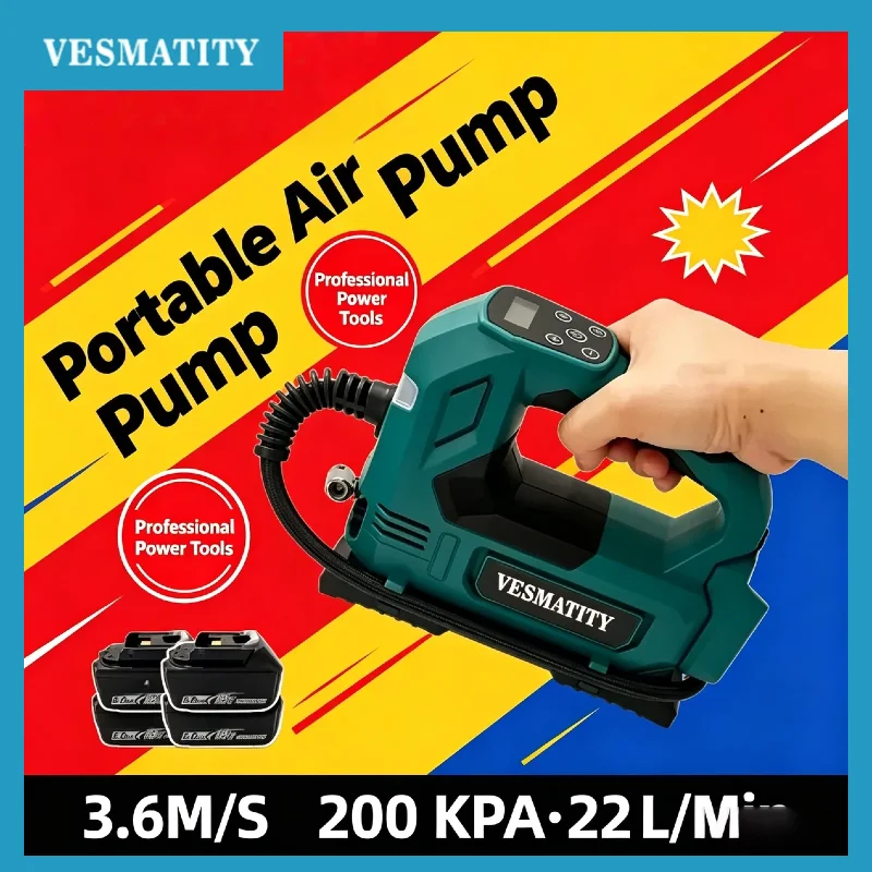 VESMATITY Pompe à air portable - Cordless Air Pump 20V Battery avis et prix