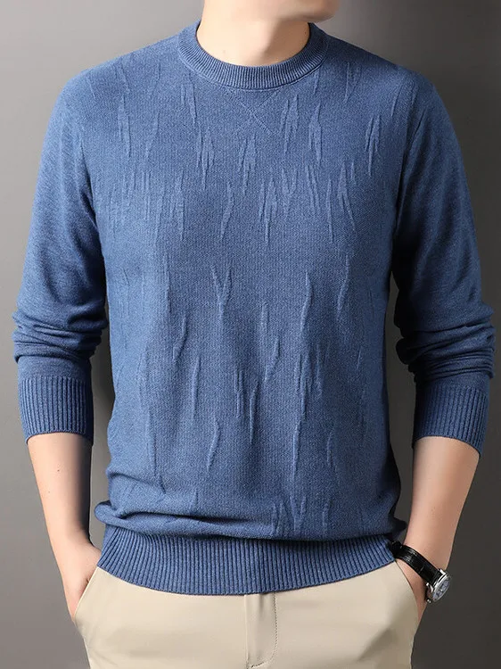 

Мужская трикотажная футболка Long Sve round Ne для среднего возраста, повседневная футболка весна-осень, деловая повседневная универсальная футболка с базовым слоем irt