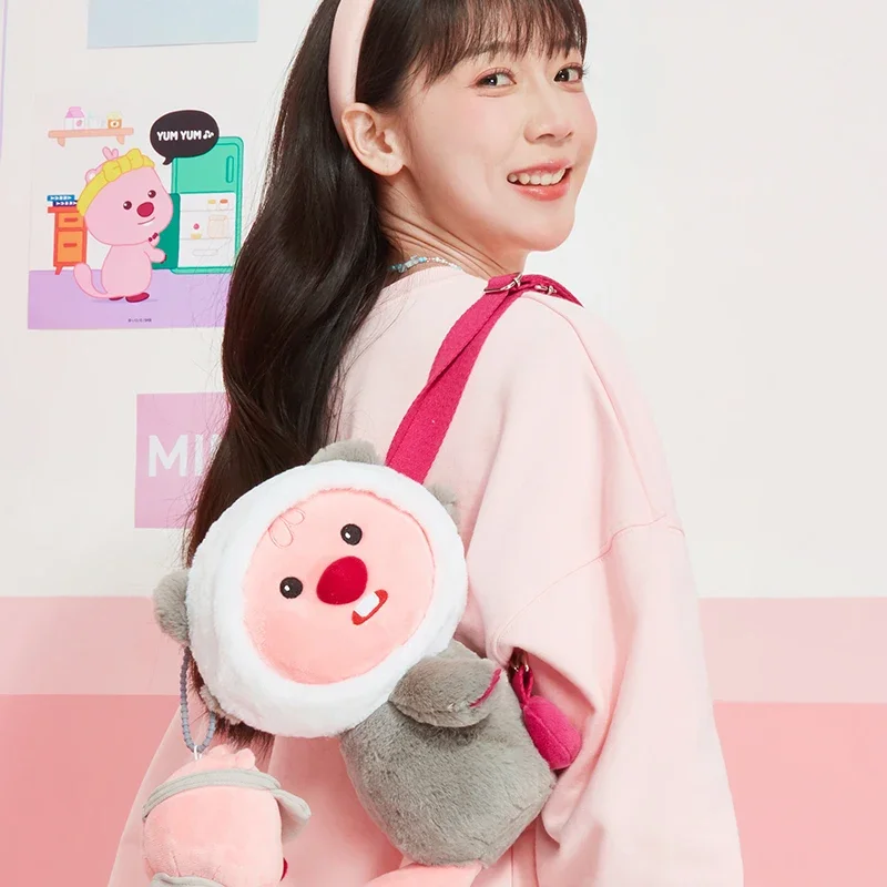 2024 Kawaii Miniso Loopy Anime Transformatie Konijn Panda Gele Kip Pluche Rugzak Kawaii Schattige Zachte Schouder Poppentas Geschenken Speelgoed