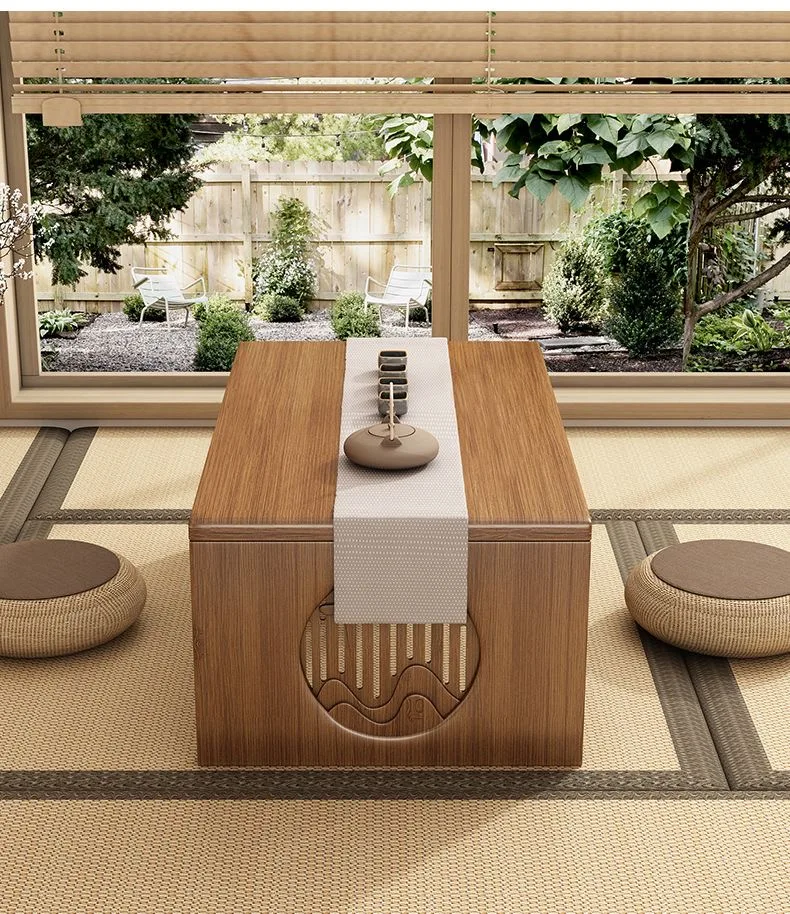 Japanese Style Pure Bamboo Foldable Coffee Table Real Wood Tatami Low Sitting Floor Mat Small Tea Table Window Seat Table