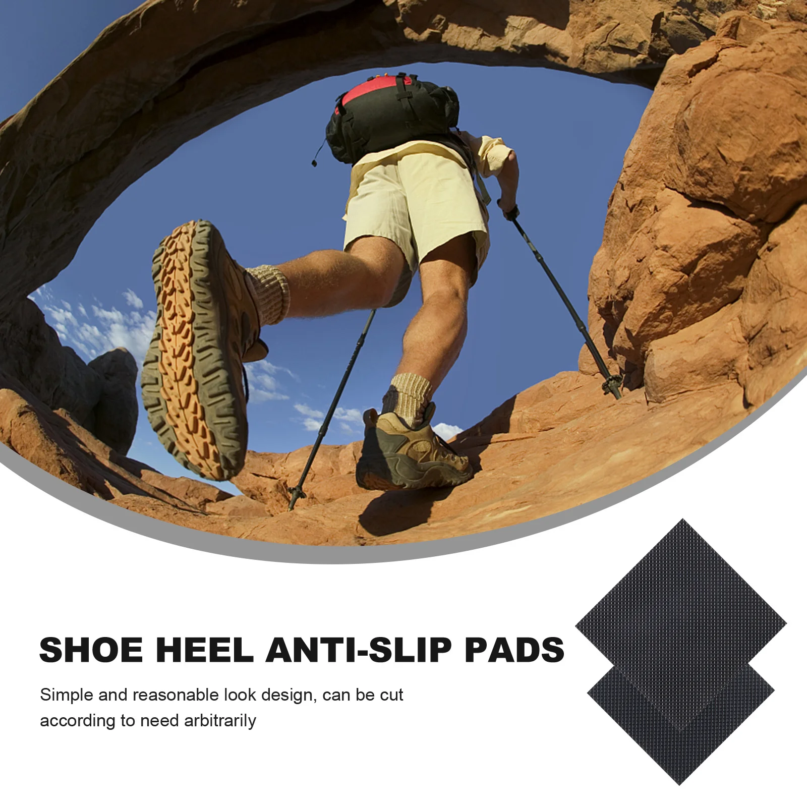 

20Pcs Heel Noise Reduction Sticker Rubber Shoe Sole Pads Anti-Slip Non-Skid Wear-Resistant Sole Stickers for Sports Shoes