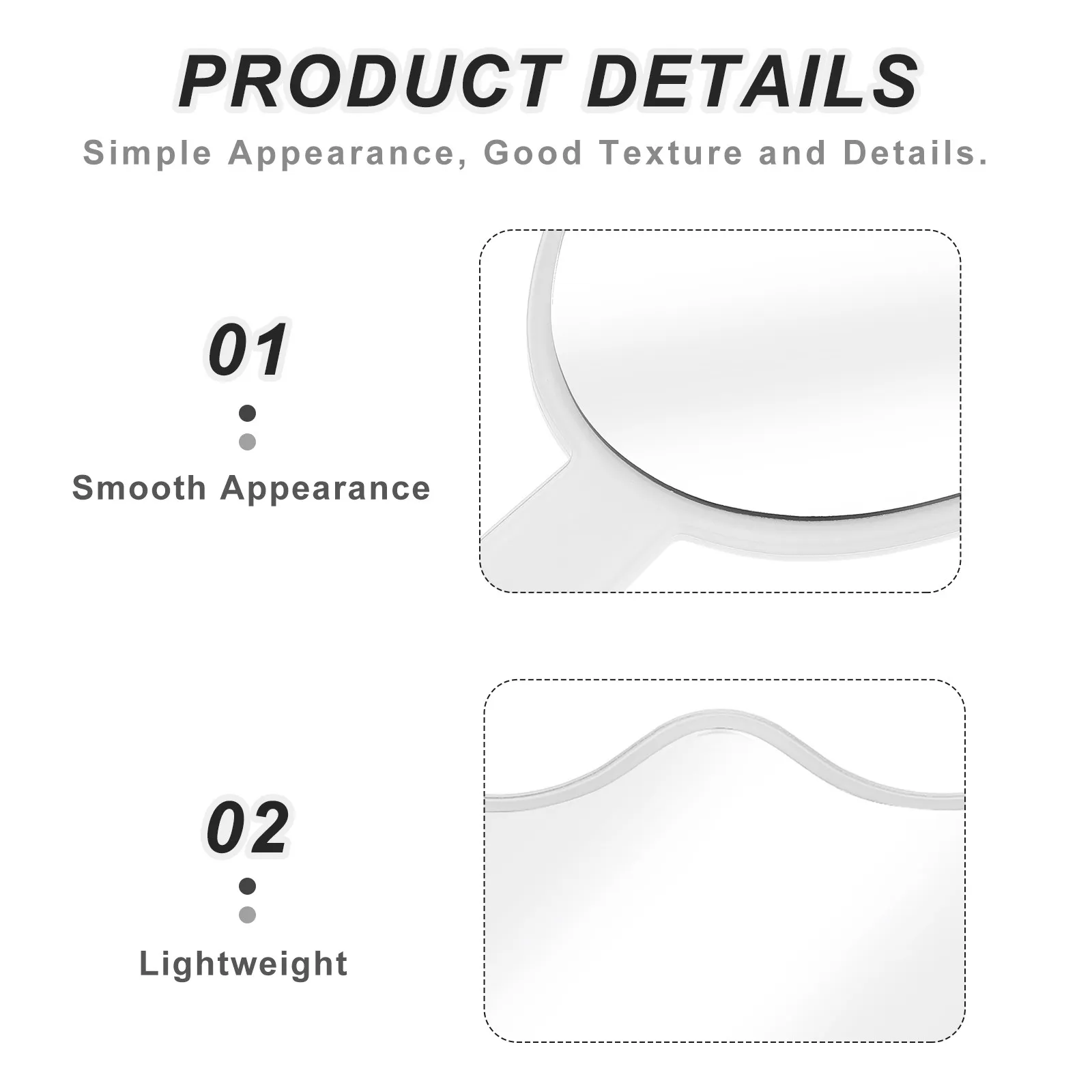 Acrylic Handheld Compact Lash Mirror Eyelash Extension Equipment Travel Mirror Professional Hairdressing Business