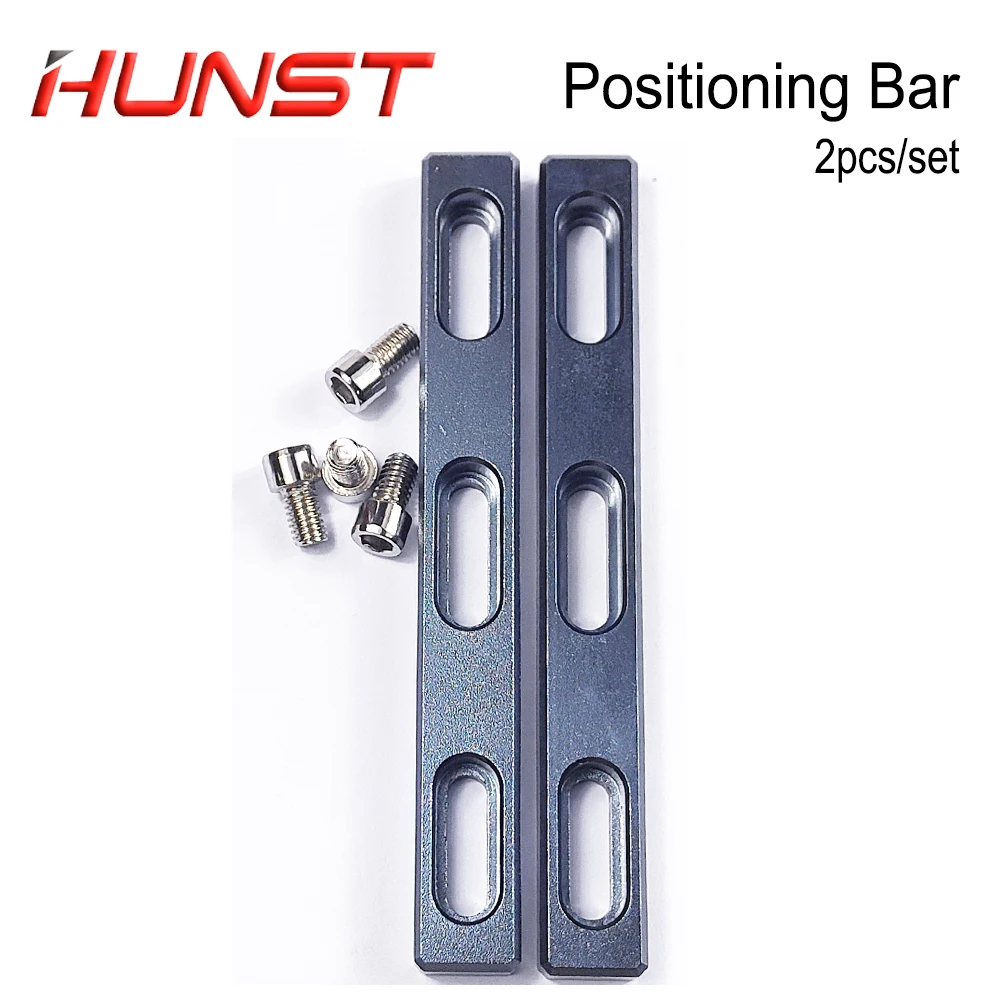 Hunst Worktable Positioning Bar 2pcs 130*16mm Dia.6mm + 4pcs Positioning Screw for DIY Fiber & Co2 & UV Laser Marking Machine