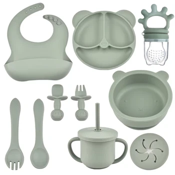 Silicone Feeding Set, 9 Pieces
