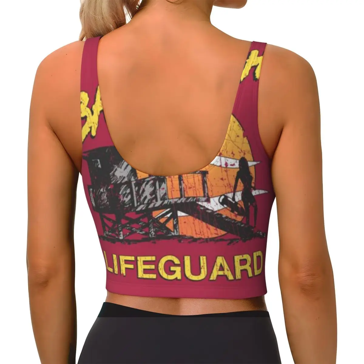 Hiit Training Top Baywatch Lifeguard Sunset 1989 Yoga Practice Athleisure Tank