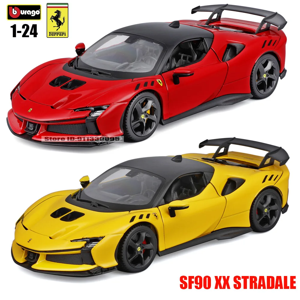 

Bburago 1:24 новый Ferrari SF90 XX STRADALE сплав роскошный автомобиль литье под давлением модель автомобиля коллекция игрушек подарок