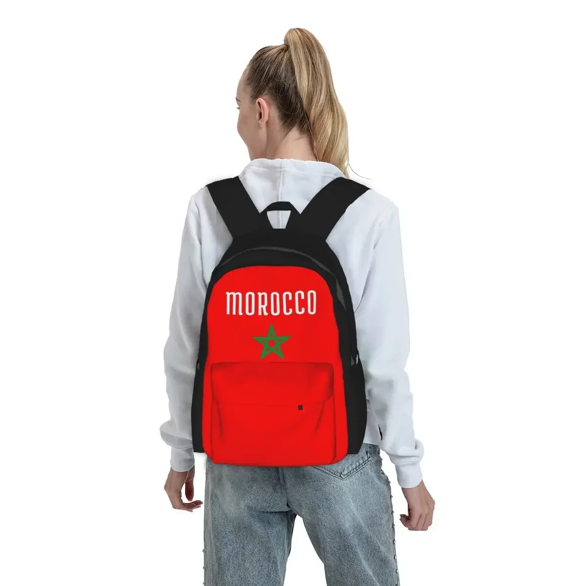 Flag Of Morocco Moroccan Flag Backpack Student BookBag Kids School Bag Computer Shoulder Bags for Men Women