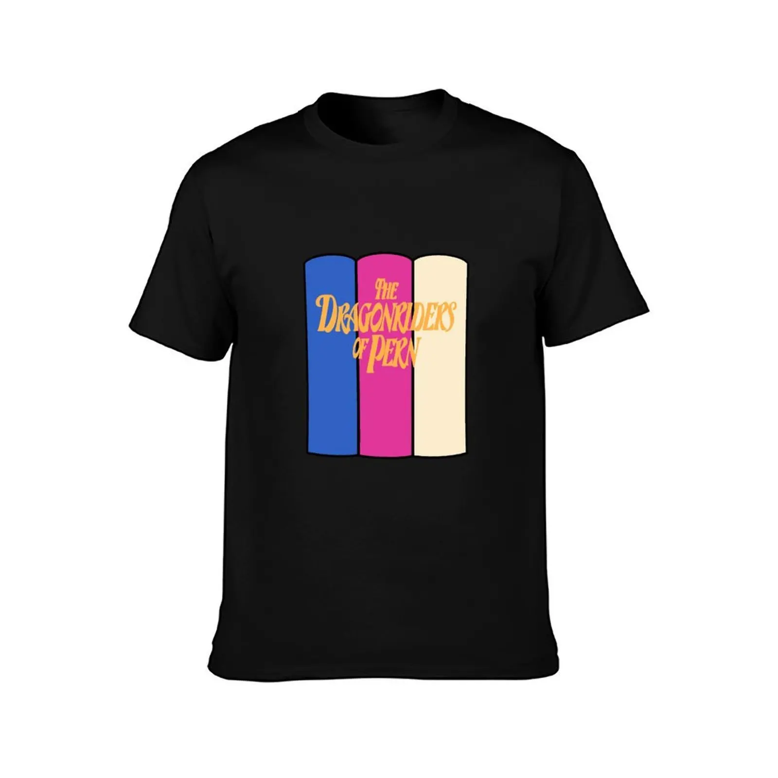 Dragonriders of Pern Bookstack T-Shirt cotton t-shirt plain for man package T-Shirt