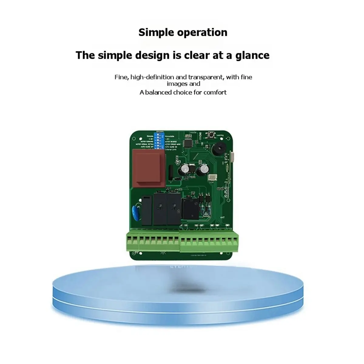 Tubular Motor Controller Board Set with 2 Remotes for Rolling Shutter Garage Door 433.92mhz