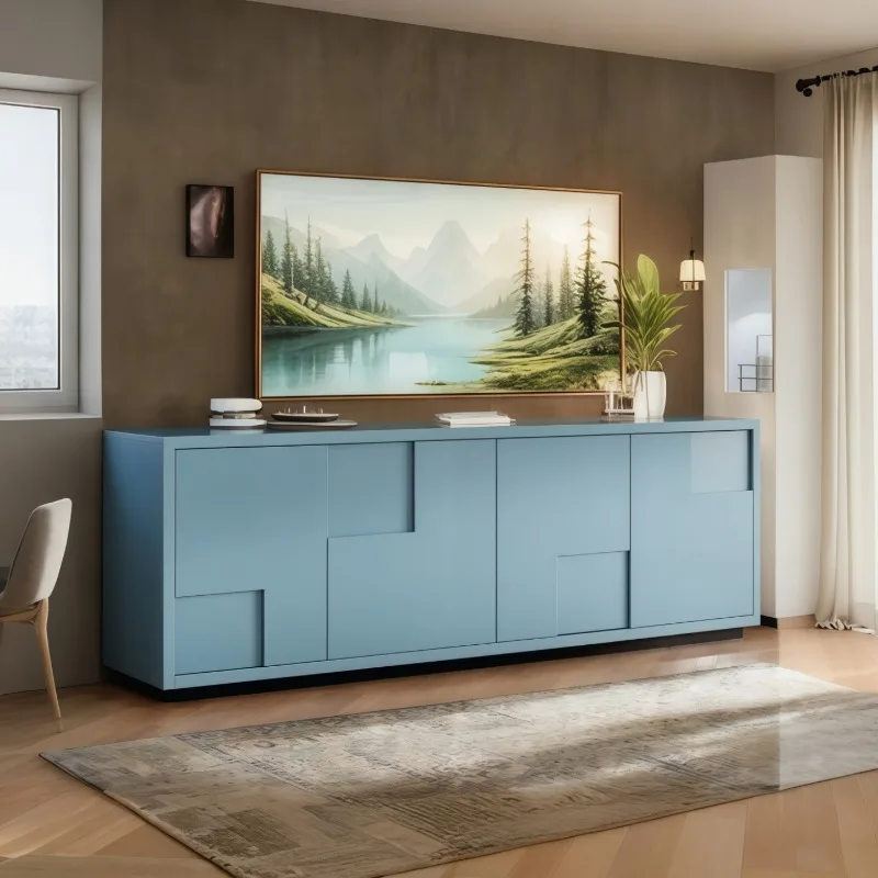 Nordic piano lacquered dining side cabinet, modern simple entrance shoe decorative cabinet, multi-functional locker