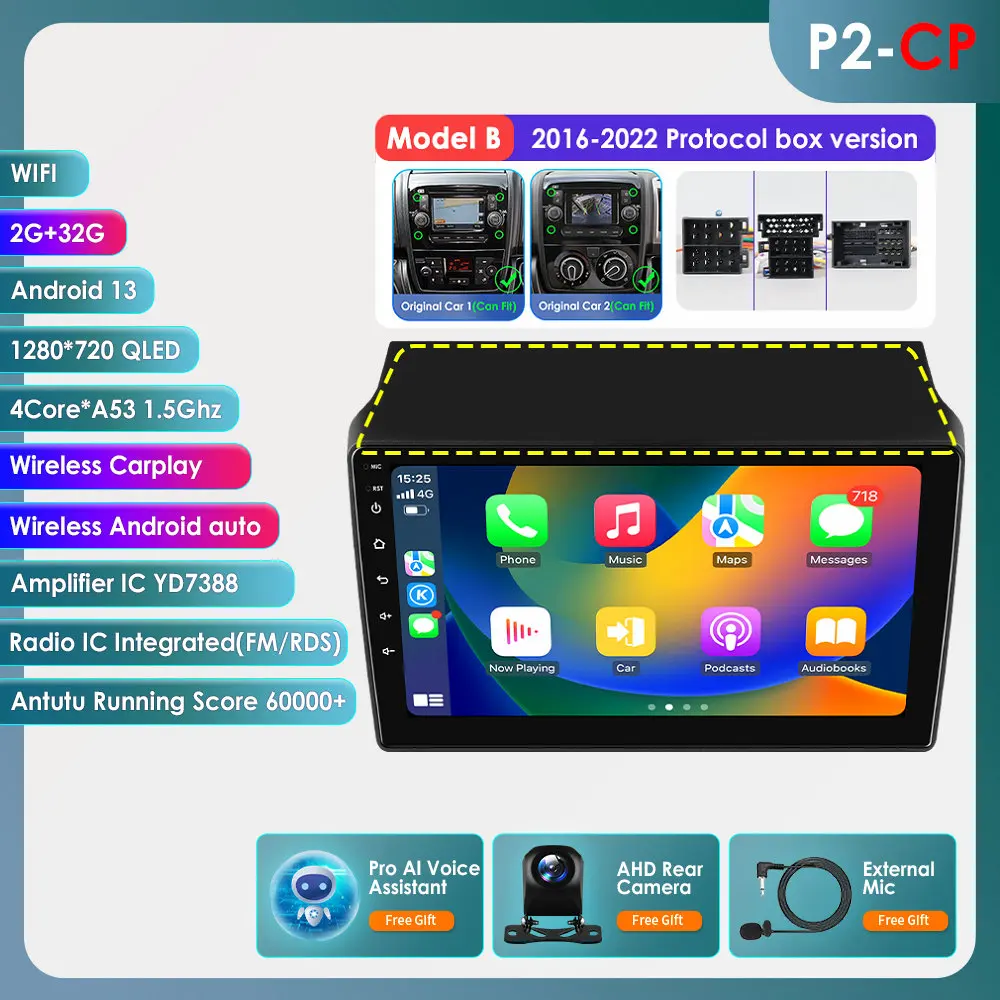 OSSURET Android Autoradio voor Fiat Ducato 3 Citroen Jumper 2 Peugeot Boxer 2 2016-2022 Auto multimedia Speler 6115 8 Core GPS