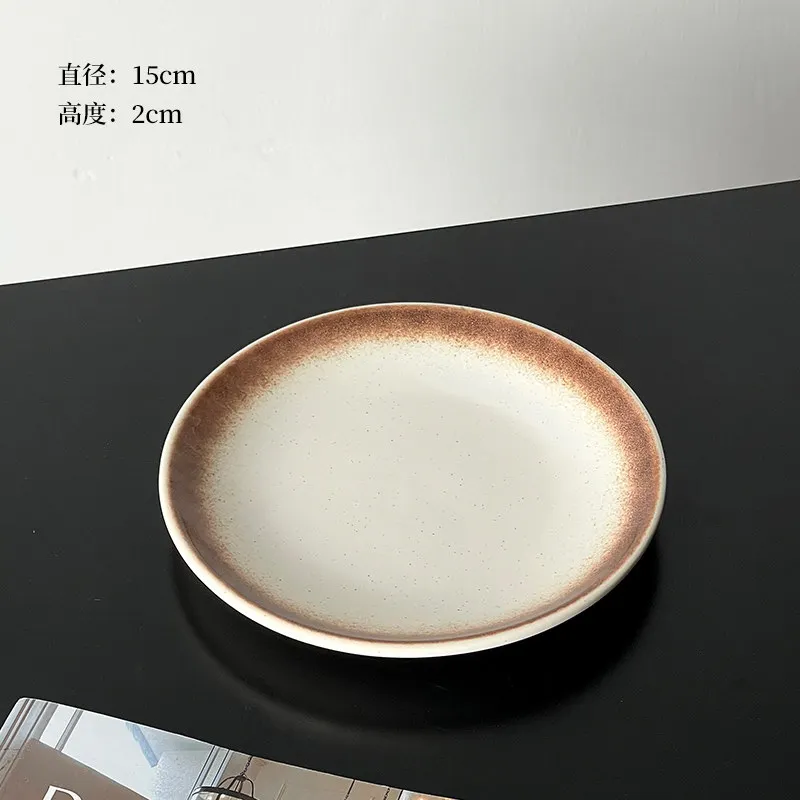 

CX retro ceramic dessert plate, steak western food home high-end sense, breakfast plate