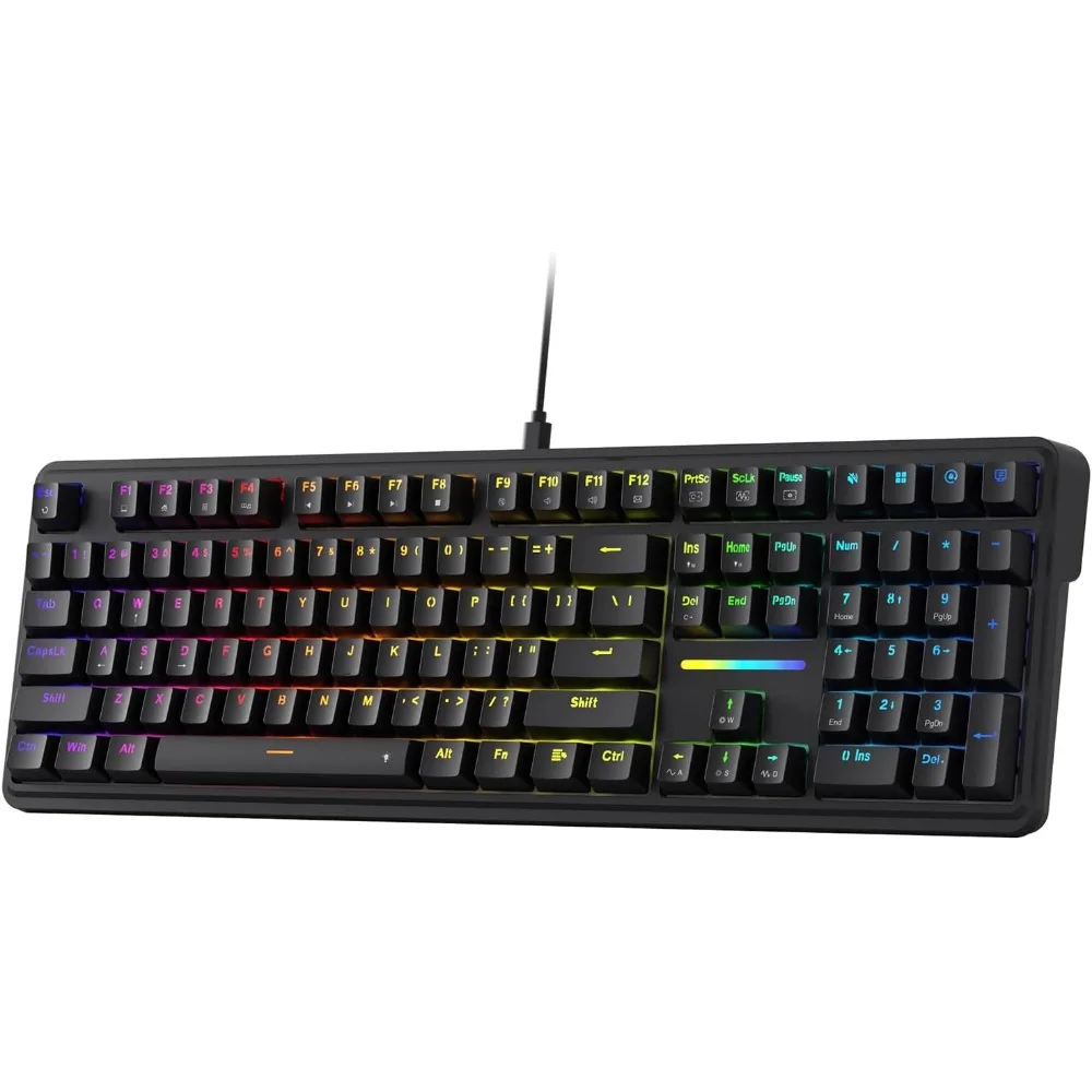 Wired Gasket RGB Mechanical Keyboard with Extra Hotkeys and Custom Linear Switches