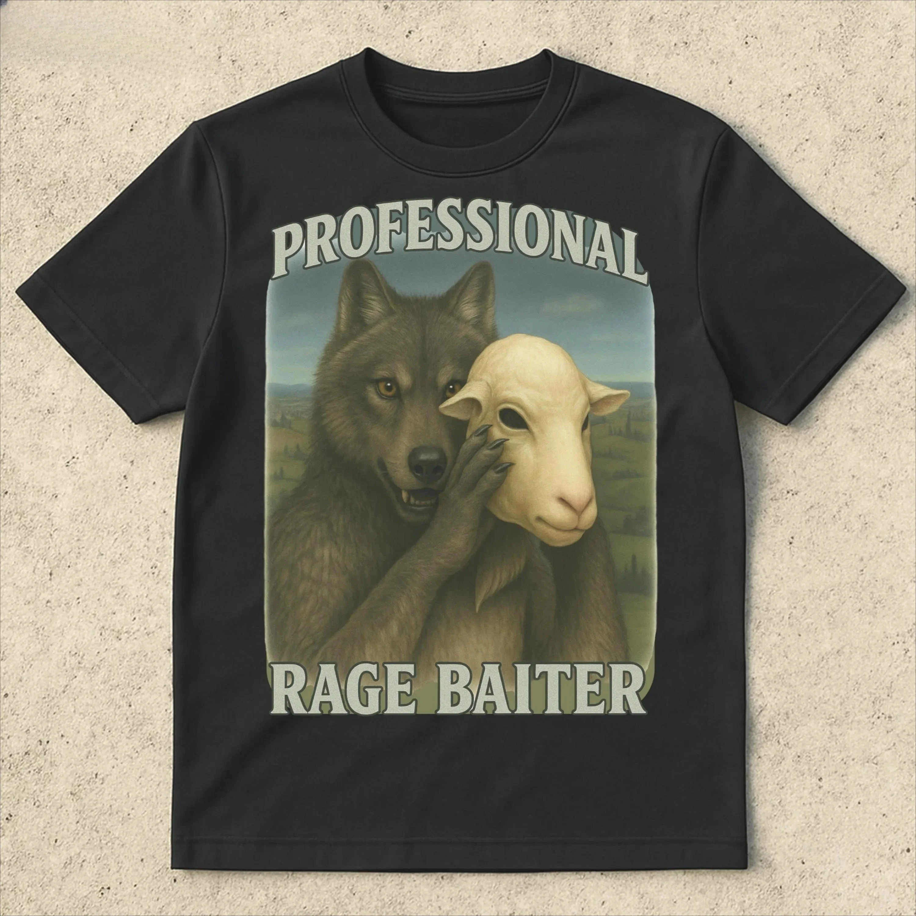 Professional Rage Baiter Funny Shirt, Werewolf Memes Werewolf Dumb Meme Shirt Stupid Meme Shirts Alpha Wolf T-shirt Brainrot