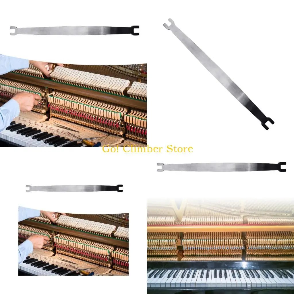 Q84C Double Ended Piano Pin Wrench 5 mm 5.5 mm Tuning Lever Metal Hand Tool with Straight Narrow Body for Piano Adjustment Work