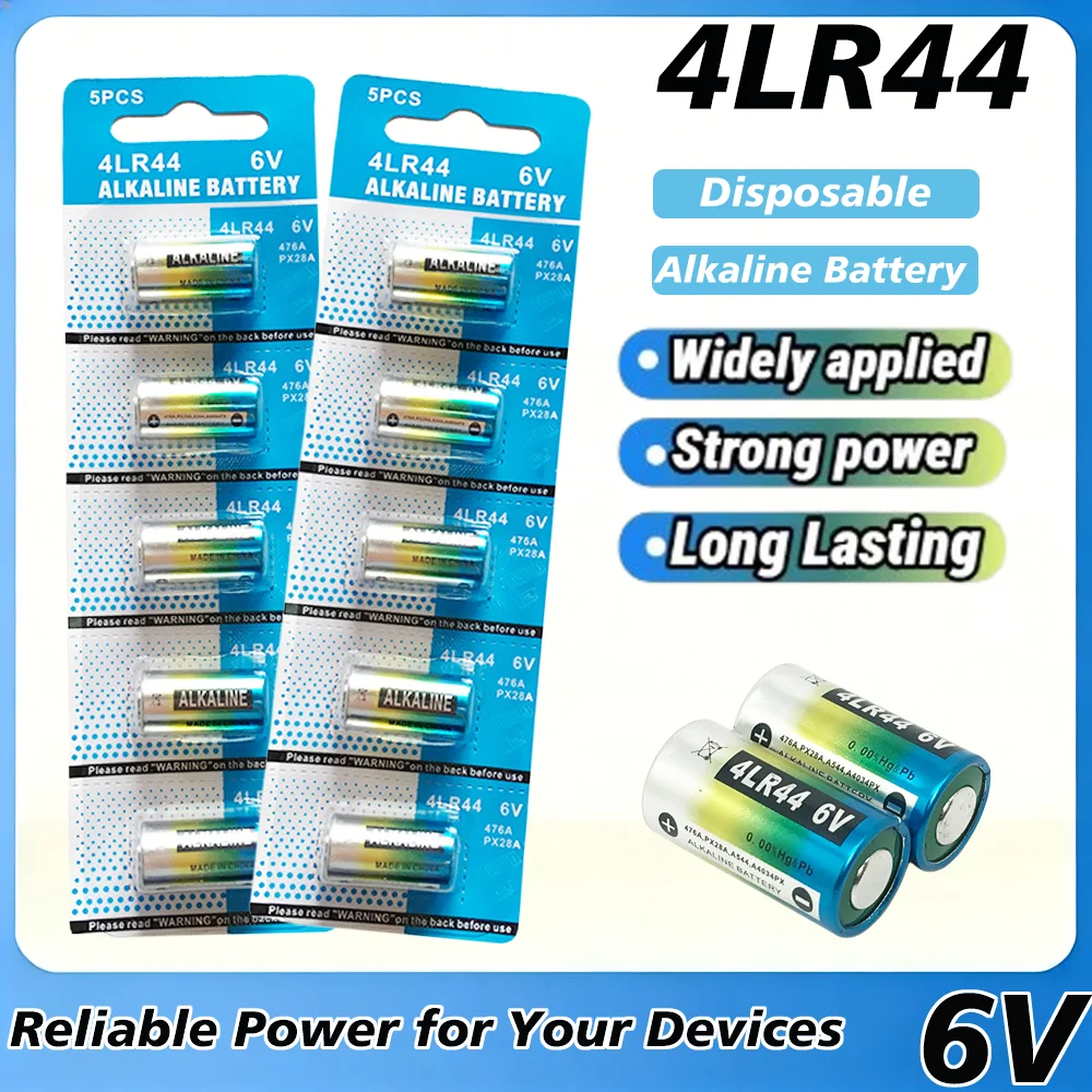 4LR44 6V Alkaline Battery for Car Remote and Dog Training Collar Replacement for 476A L1325 2CR1-3N CR28L 1406LC 2CR11108