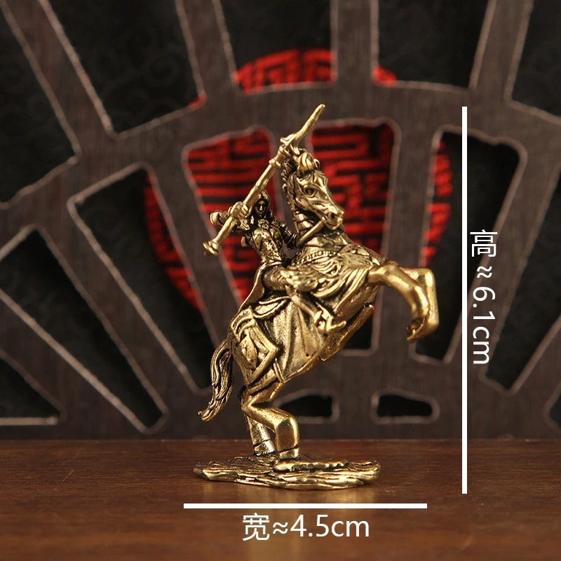 Copper European Beautiful Knight Model Miniatures Figurine Vintage Strong Men Warrior Ornament Desktop Decoration Accessories