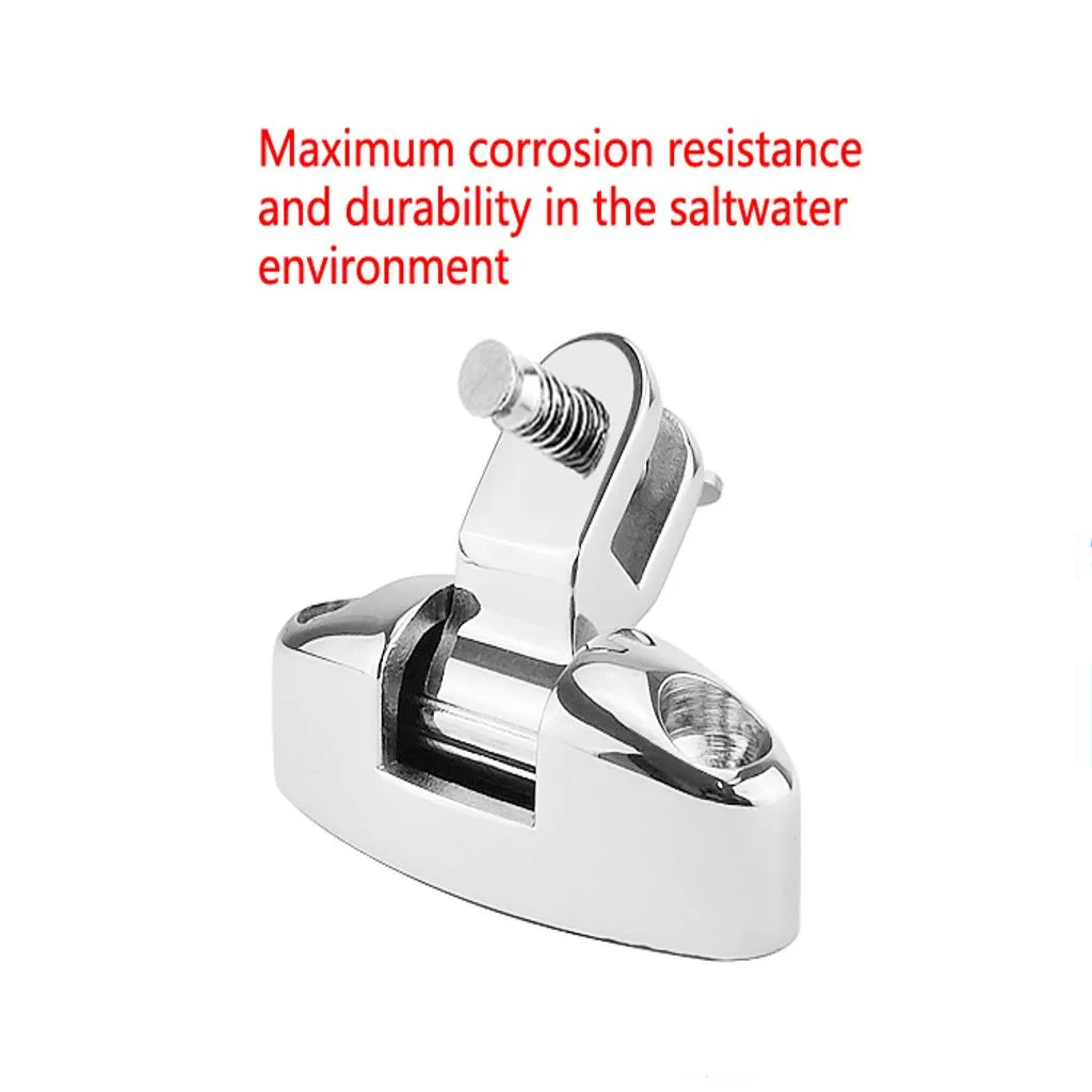 Boat Bimini Top Mount Swivel Deck Hinge 316 Stainless Steel With Rubber Pad Quick Release Pin Marine Hardware Boat Accessories