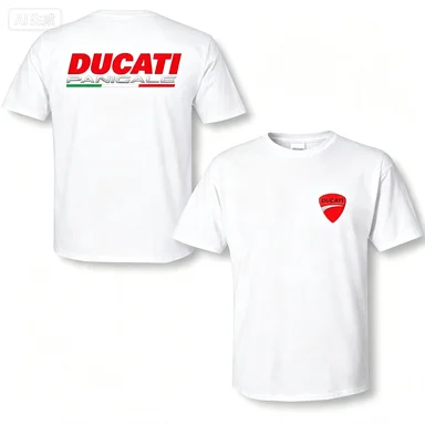 2026 New Men Ducati Corse Racing Men's T-shirt Motorcycle Biker Short Sleeve Tee Breathable Casual Sports Crew Neck Summer Tops