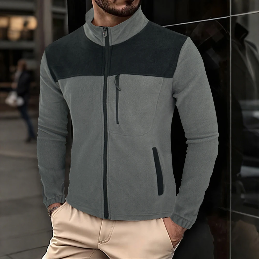 

Новинка 2023 года, мужская осенне-зимняя куртка, модное контрастное пальто, повседневная удобная мужская одежда с несколькими карманами для улицы