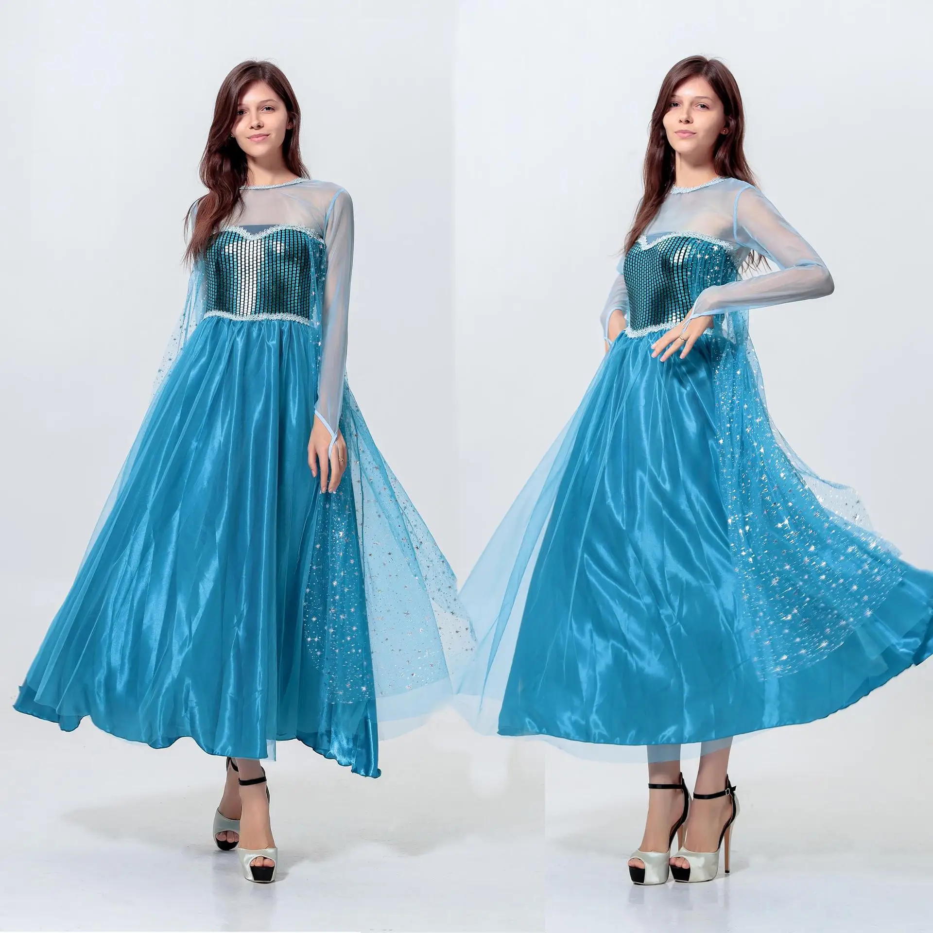 

Синий принц Доктор Хэллоуин Косплей Фея Т Королева Наряд Эльзы Персонаж Доктор Женский Традиционный Костюм Олень...