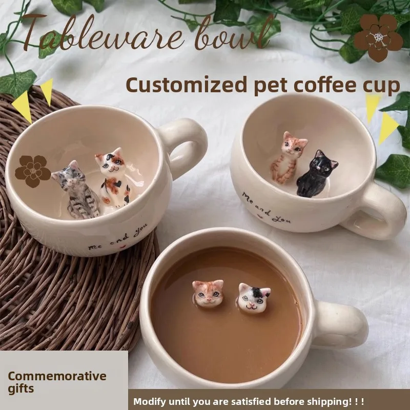 

Изготовление на заказ домашних животных, кофейные чашки ручной работы, кружки, милые керамические чашки ручной работы для кошек и собак, оригинальные подарки на день рождения.