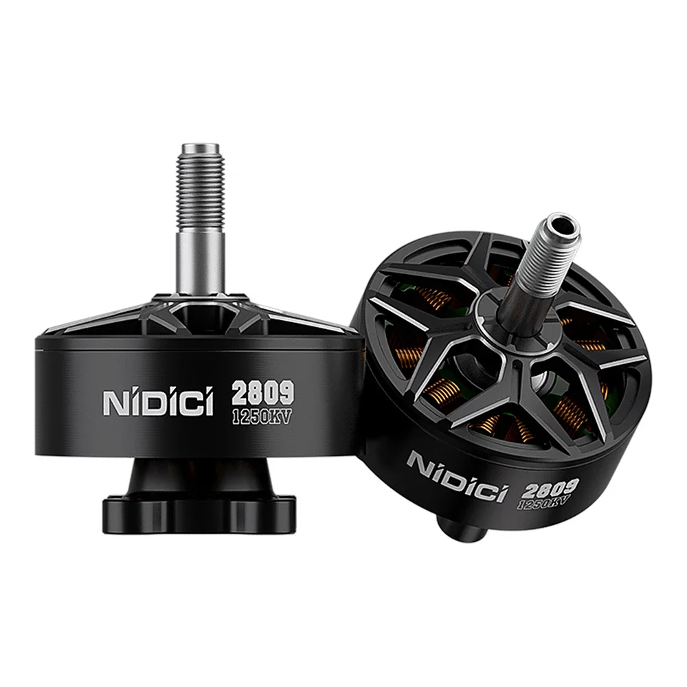IFlight NIDICI 2809 1250KV Motor sin escobillas eje de 5 mm Compatible con hélice de 7-8 pulgadas para RC FPV Drone