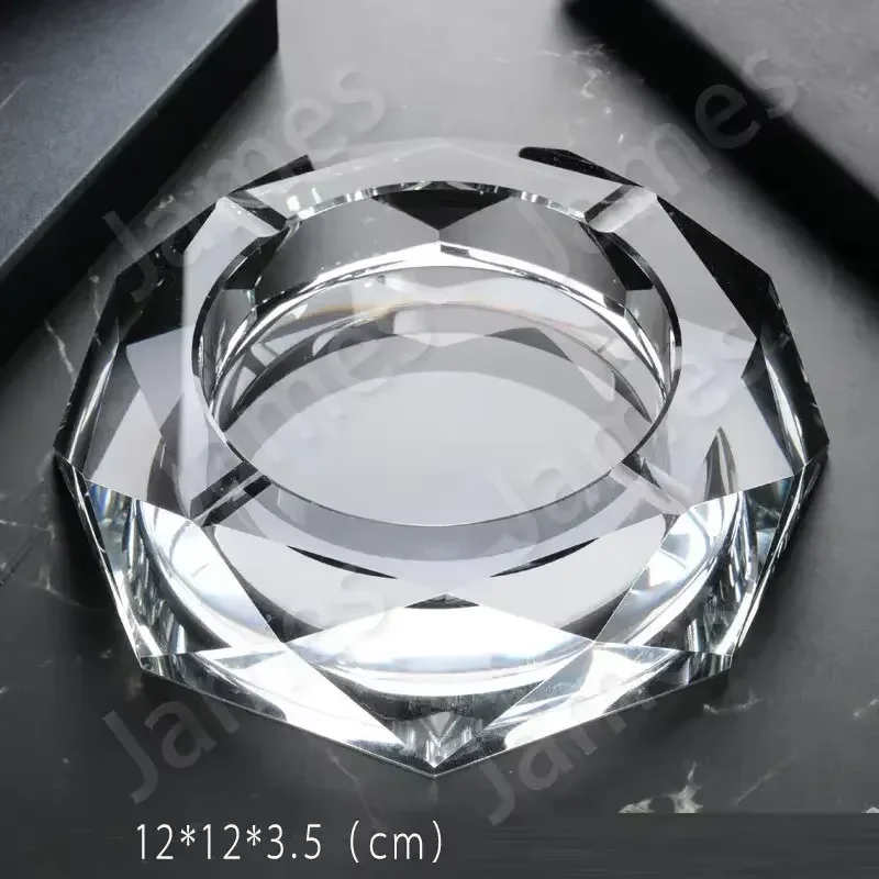 Crystal Ashtray Solid Color Simple Ashtrays Nordic Style Portable Ashtrays Crystal Accessories Home Decor Car Ashtrays Classic