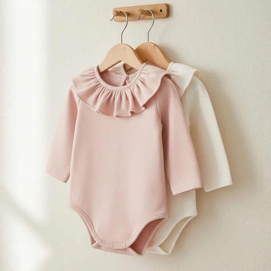 Baby Rompers Spring Girls Comfortable and Warm Jumpsuit Base Versatile Baby Clothes Spring and Autumn Climbing Clothes
