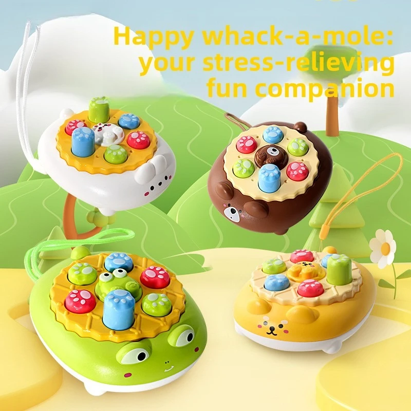 

Children's educational toys, palm happy whack-a-mole toys, decompression baby press press music double interactive happy toys