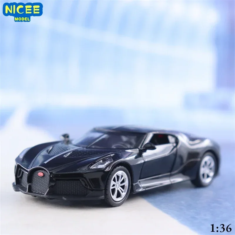 

1:36 Bugatti Voice Of The Night Car Model Diecasts Toy Vehicles Metal High Simulation Sound and Light Collection kids Gift D201