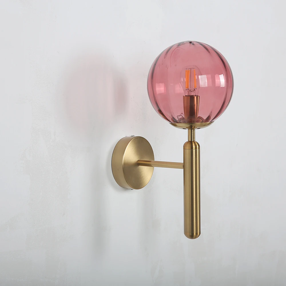 Nordic Wall Lamp Modern Bedroom Beside Glass Ball LED Wall Lights Fixtures TV background Lighting Bathroom Mirror Stair Light