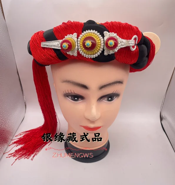 

Китайский тибетский головной убор кенгба, мужской танцевальный винтажный