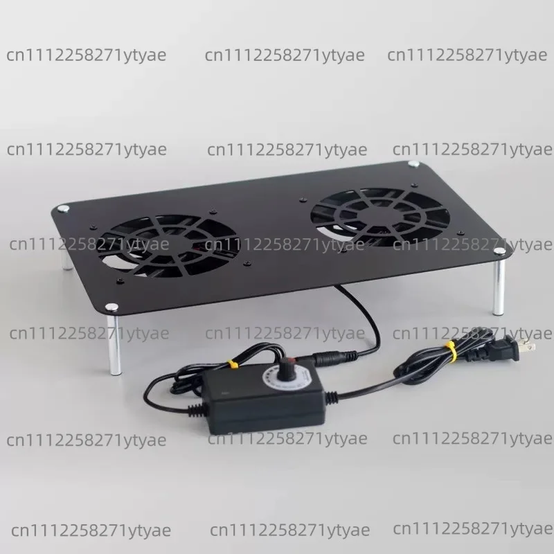 Router cooling fan frame Metal enlarged base Fan silent speed regulation