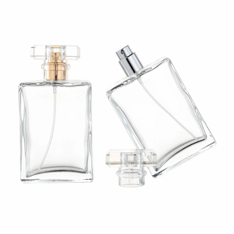 1PC 30ml 50ml 100ml Black Transparent Empty Glass Perfume Bottle Portable Travel Refillable Sprayer Bottle