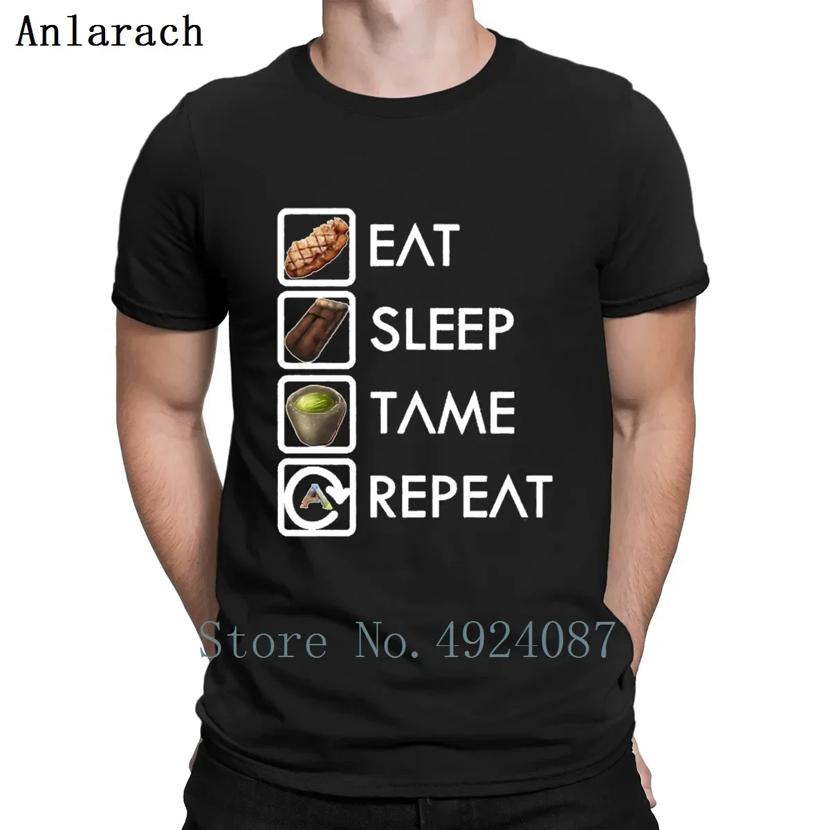 

Ark Survival Evolved Eat Sleep Tame Repeat T Shirt Cheap Sale Creative Summer 2019 Male Tee Shirt Solid Color Euro Size Clever