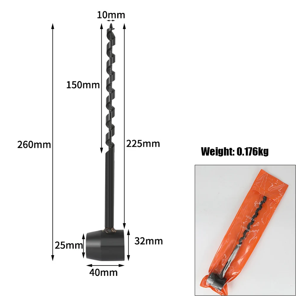 Bushcraft Auger Wrench Outdoor Survival Hand Drill Carbon Steel Manual Auger Drill Bit Self-Tapping Survival Wood Punch Tool