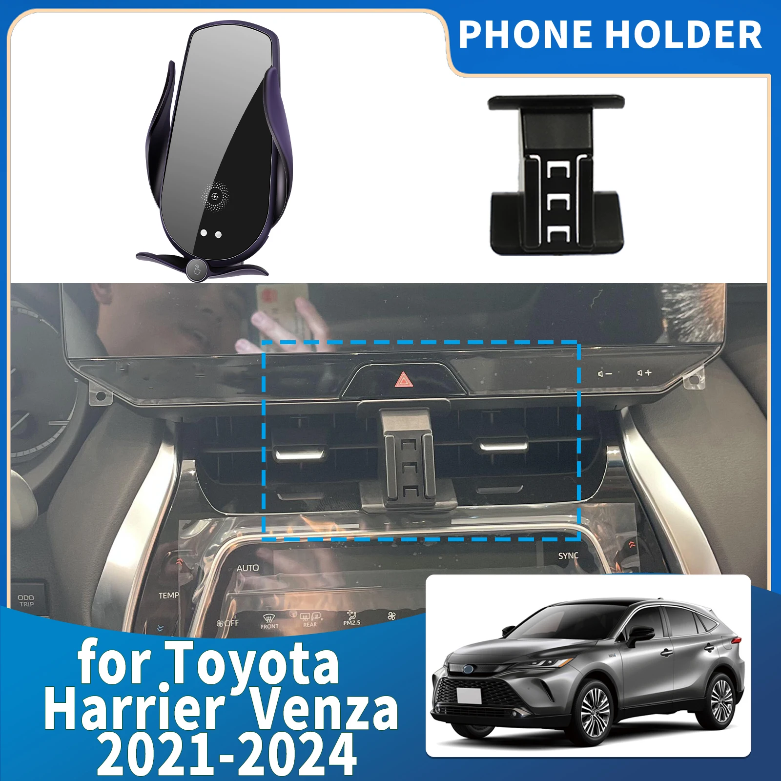 

fit for Toyota Harrier Venza 2021 2022 2023 2024 XU80 Integrated Screen Mount Phone Holder Mount Car accessoires