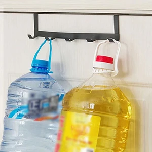 باب حديدي خلف 5 خطاف ، ملابس معدنية ورف تخزين قبعة ، مناسب للحمام ، غرفة النوم ، الملابس المعلقة ، المعاطف ، المنزل أفضل 12 حامل غطاء مبيعا لغرفة النوم - No11