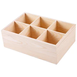 Marker Office Rustic Pen Basket Multi-slots Crayon Organizer Pine Wood Holder for Desk Boxes