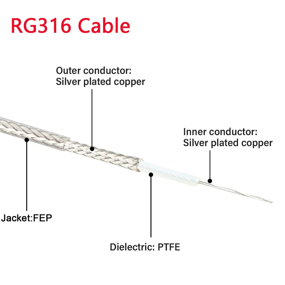 Rg316 cabo coaxial sma plugue macho para uhf pl259 so239 conector sma fêmea jack reto para uhf rf jumper pigtail cabo 4 polegadas ~ 20m