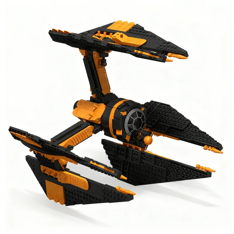 

742PCS MOC Space Battle Tie S Defender Model Custom Building Blocks Architecture DIY Assembly Display Gift Collectible Blocks