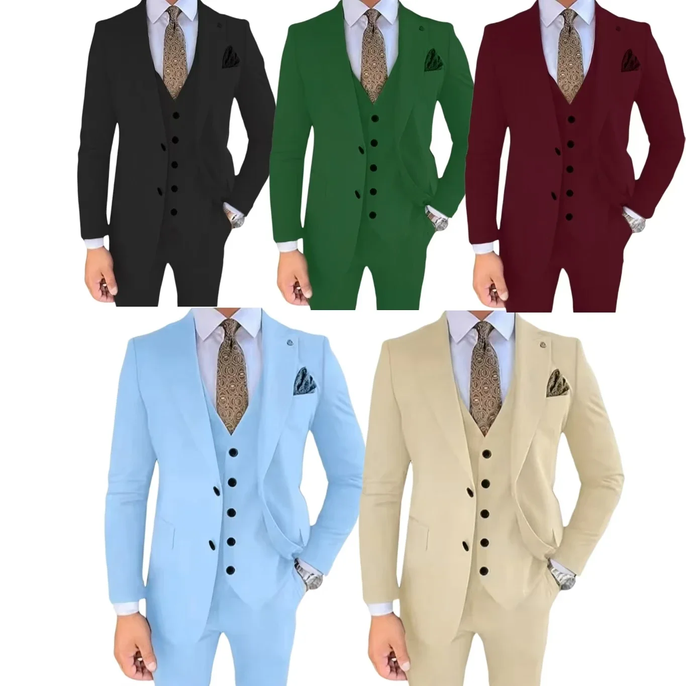 

men's suit for wedding ，Blazer Elegant Men's Suits，3 pieces，Teal green suit for men ，Summer beach，Banquet