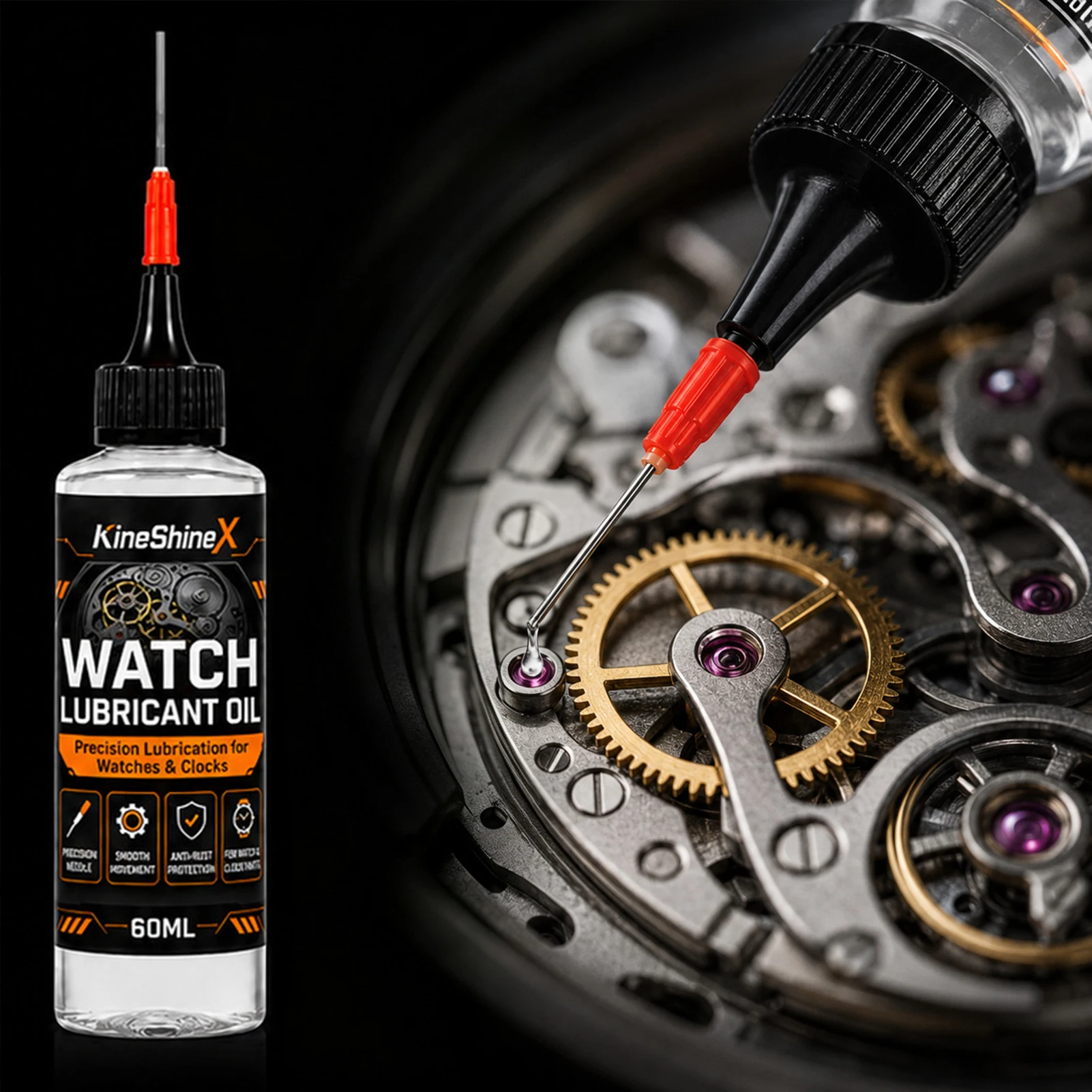 Watch Lubricant,Mechanical Watch Movement Oil,Gear Anti Rust Protection Movement Oil,Professional Timepiece Repair Supplies