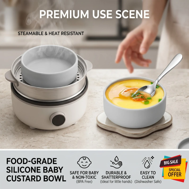 Silicone Air Fryer Egg Cooker Microwave Safe Nonstick Reusable Egg Boiler Mold for Breakfast Sandwiches