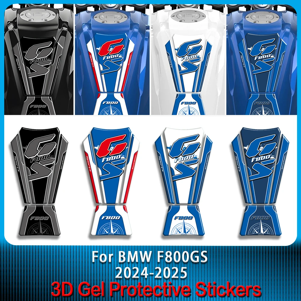For BMW F800GS  F 800 GS 2024 2025 Motorcycle accessories 3D gel Fuel Tank sticker Shell Paint Protection decal fuel pad